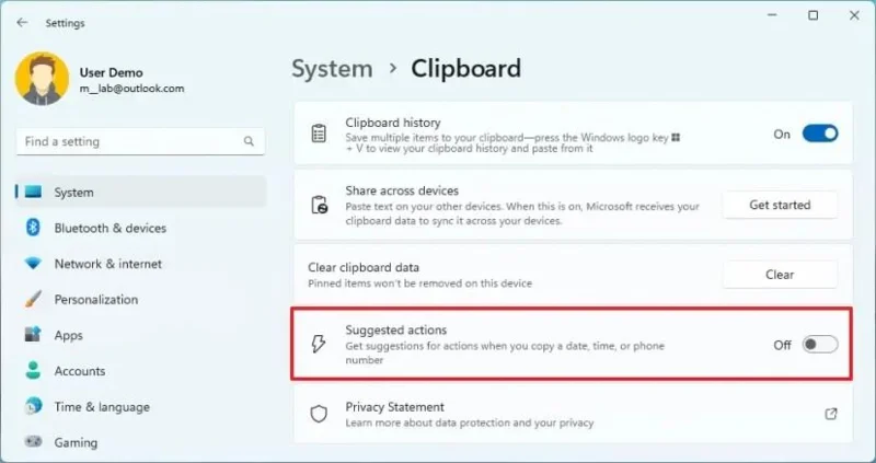 How to disable Suggested actions on Windows 11 How to disable Suggested actions on Windows 11
