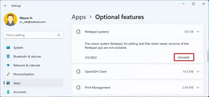 How to uninstall apps on Windows 11