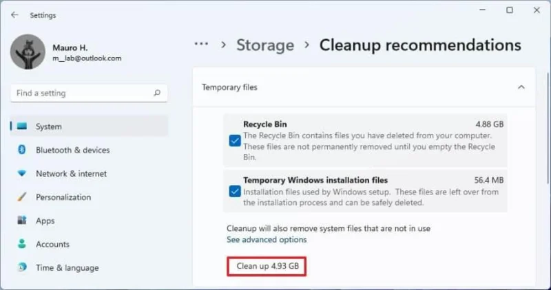 How to use Cleanup Recommendations on Windows 11