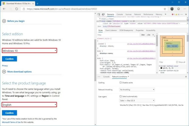 Download Windows 10 ISO without Media Creation Tool