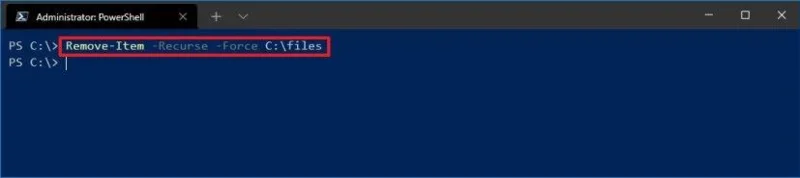 How to delete folder with subfolders using command line on Windows 10
