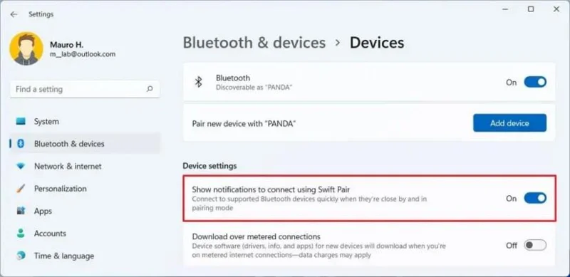 How to enable Bluetooth Swift Pair on Windows 11