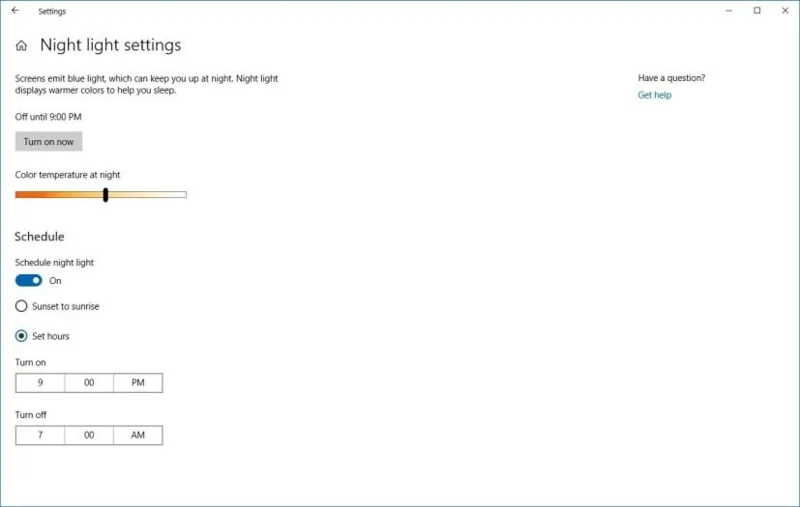 How to enable ‘Night light’ on Windows 10