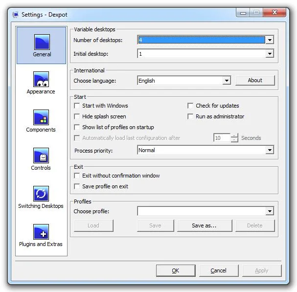 Dexpot: Expand Windows workspace with many virtual-desktops
