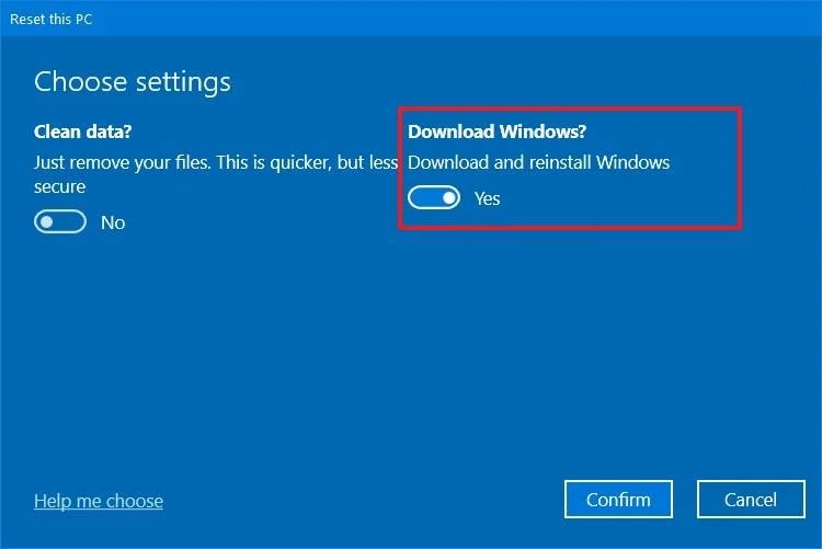 Windows 10 ‘Reset this PC’ feature gets ‘Cloud Download’ option
