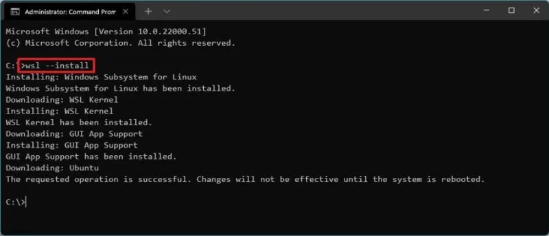 How to install Windows Subsystem for Linux (WSL) on Windows 11