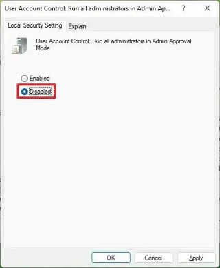 How to disable User Account Control (UAC) on Windows 11