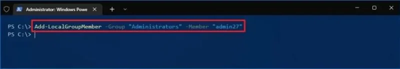 How to create new account with PowerShell on Windows 10