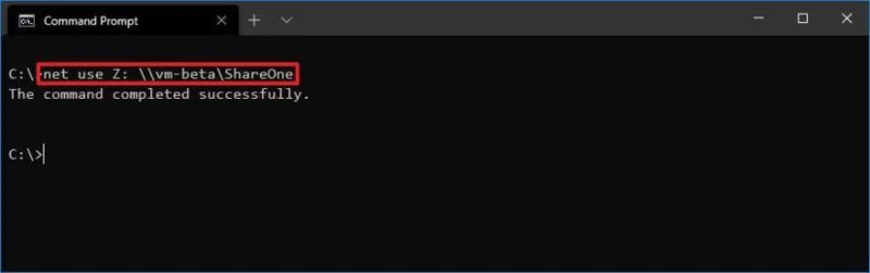 How to map network drive using Command Prompt on Windows 10