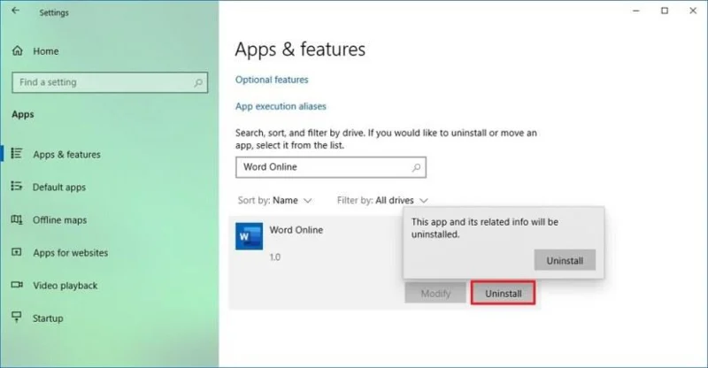 How to install Office web apps using Edge on Windows 10