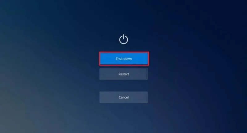 How to shutdown or restart device on Windows 10X
