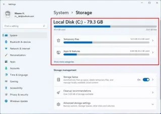 Как посмотреть, что занимает место на диске в Windows 11