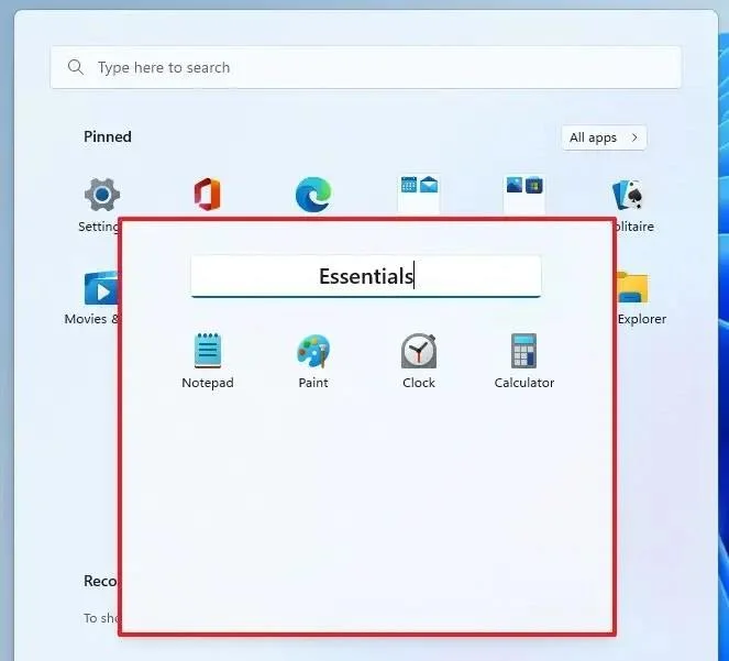 How to create folders in Start menu on Windows 11