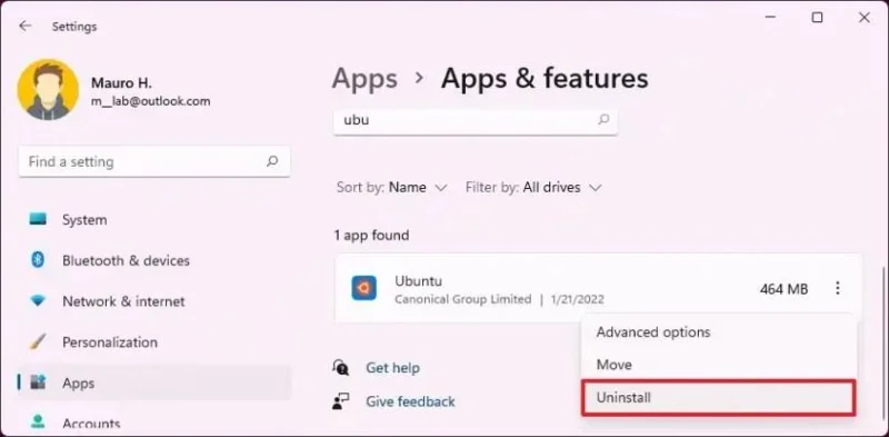 Como remover distribuição Linux do WSL