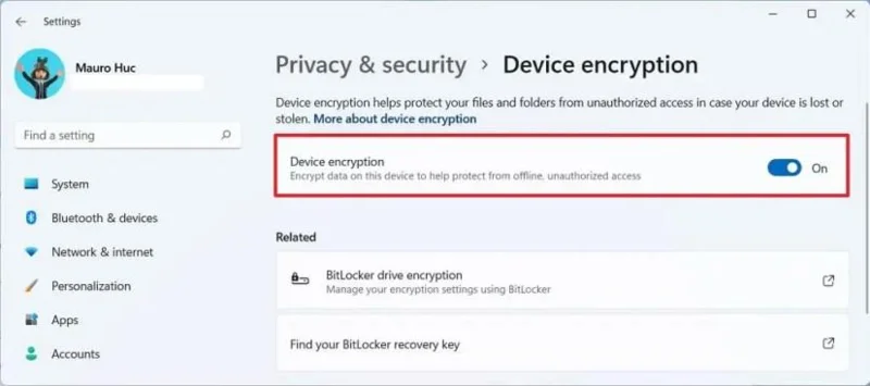 How to enable BitLocker device encryption on Windows 11 Home