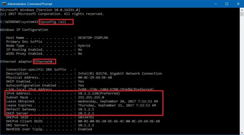 How to set a static IP address on Windows 10
