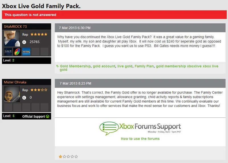 Microsoft has discontinued Xbox Live Family Gold pack, now everyone pays full-price Microsoft has discontinued Xbox Live Family Gold pack, now everyone pays full-price