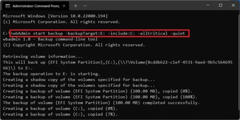 How to backup Windows 11 to external USB drive