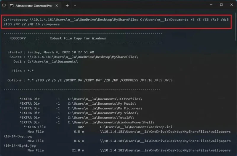 How to copy files fast over network using Robocopy on Windows 11