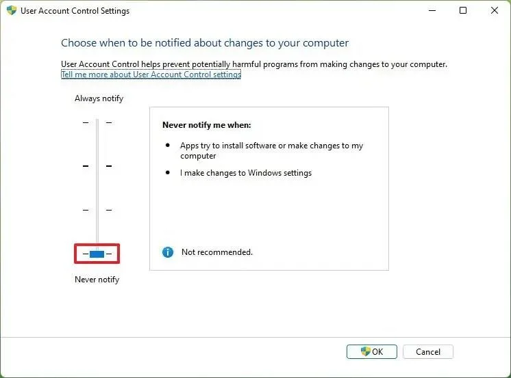 How to disable User Account Control (UAC) on Windows 11