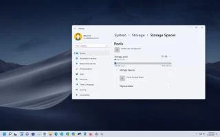 Cách tạo khối lượng chẵn lẻ với Không gian lưu trữ trong Cài đặt trên Windows 11