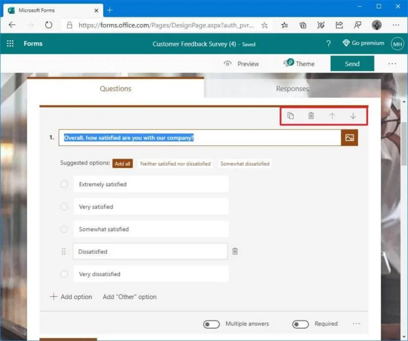 How to create survey with Microsoft Forms