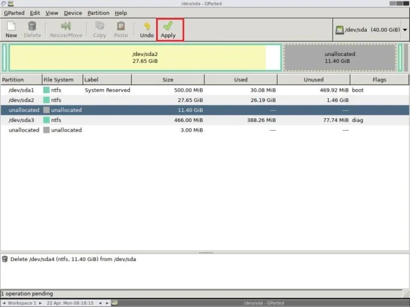 HOW TO RESIZE PARTITION ON WINDOWS 11 OR 10 USING GPARTED