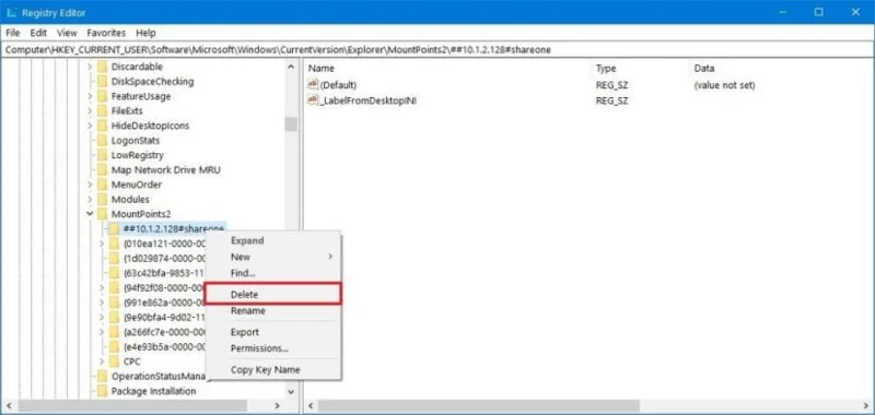 How to remove network drive on Windows 10