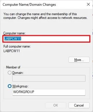 How to change PC name on Windows 11
