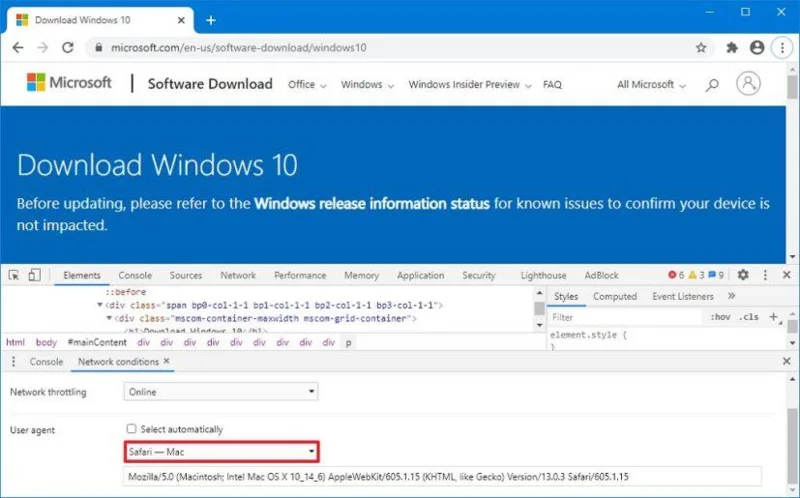 Windows 10 20H2 ISO file direct download without Media Creation Tool