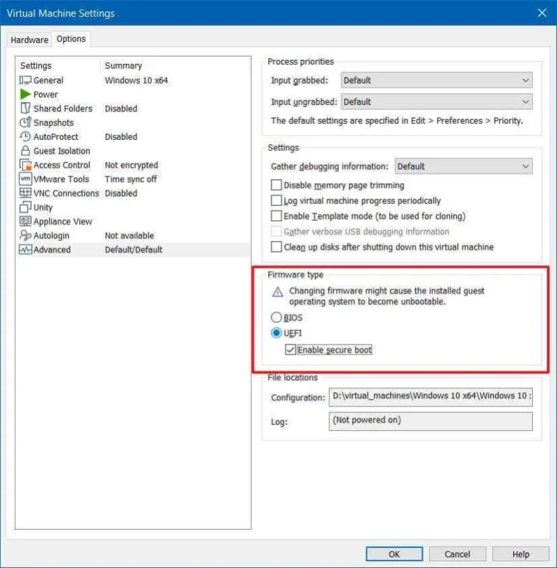 How to enable TPM and Secure Boot on VMware to install Windows 11