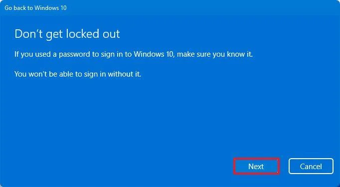 How to revert back to Windows 10 from Windows 11