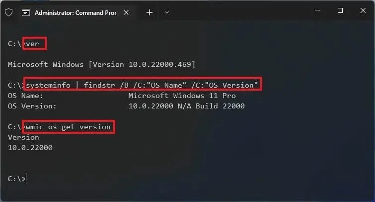 How to check version on Windows 11