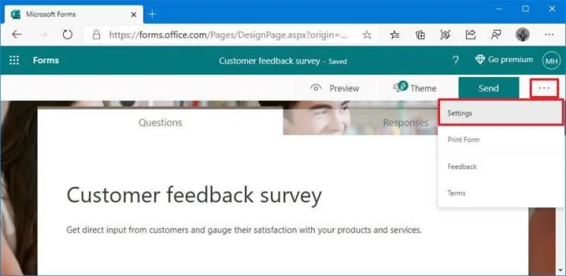 How to create survey with Microsoft Forms