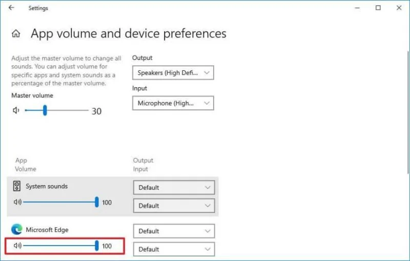 How to adjust app sound individually on Windows 10