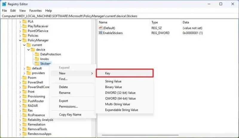 How to enable desktop Stickers on Windows 11