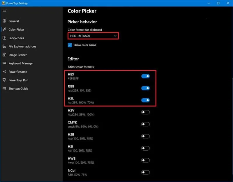 How to get a color picker on Windows 10