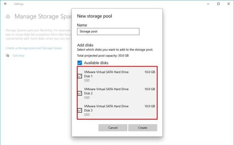 WINDOWS 10 BRINGS STORAGE SPACES TO SETTINGS APP