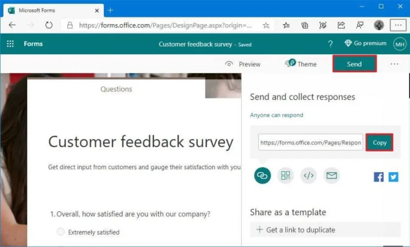 How to create survey with Microsoft Forms