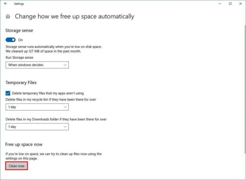 How to remove temporary files on Windows 10