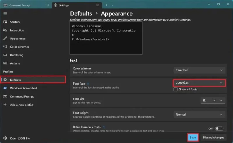 How to change default font face on Windows Terminal How to change default font face on Windows Terminal