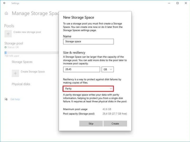 WINDOWS 10 BRINGS STORAGE SPACES TO SETTINGS APP