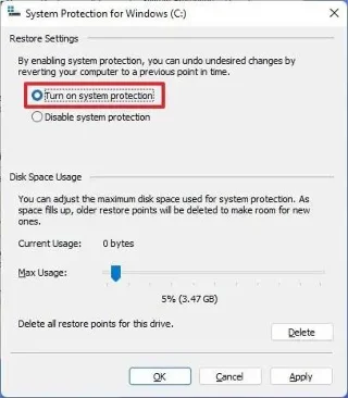 How to schedule automatic restore points on Windows 11