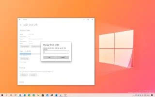 Как изменить букву диска с помощью настроек в Windows 10