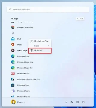 Cách gỡ cài đặt ứng dụng trên Windows 11