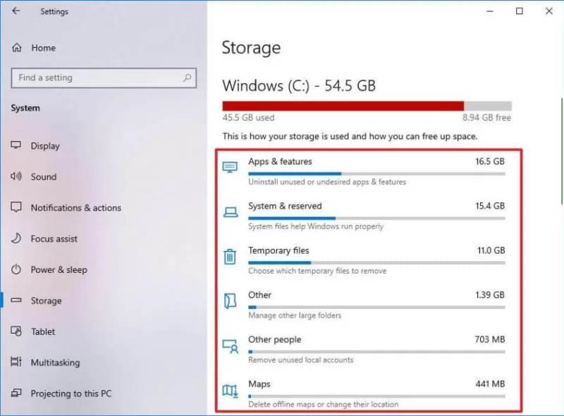 HOW TO SEE WHAT’S TAKING UP SPACE ON A HARD DRIVE ON WINDOWS 10