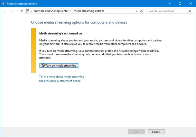 How to turn your PC into a DLNA media server on Windows 10