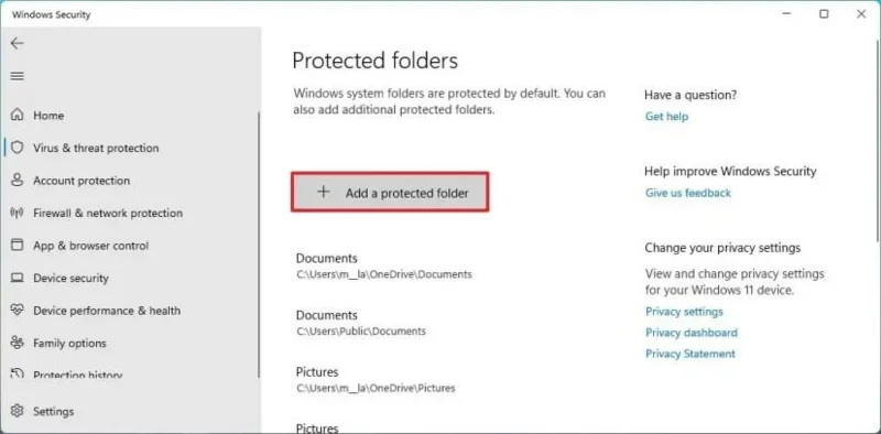 How to enable ransomware protection on Windows 11