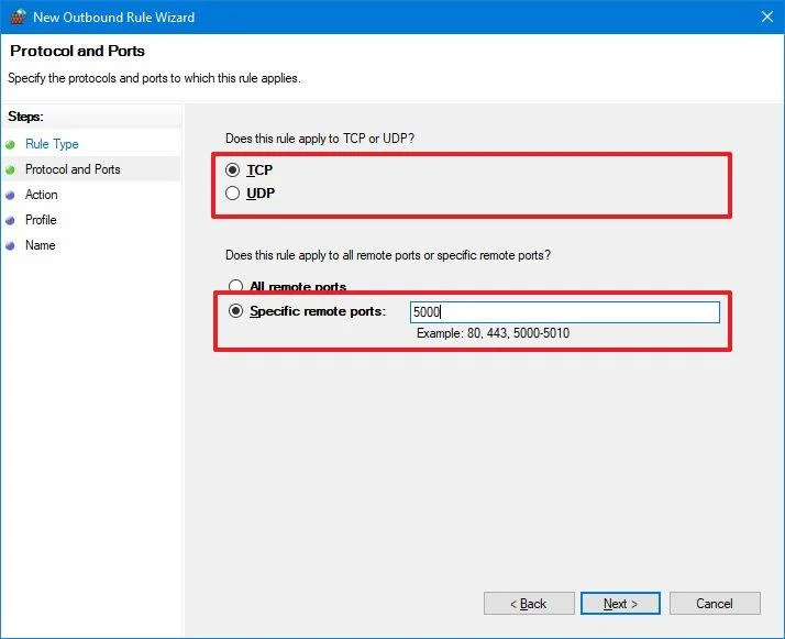 How to open firewall port on Windows 10