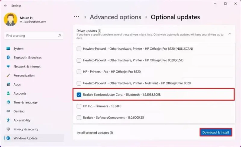 Device manager for Bluetooth issues